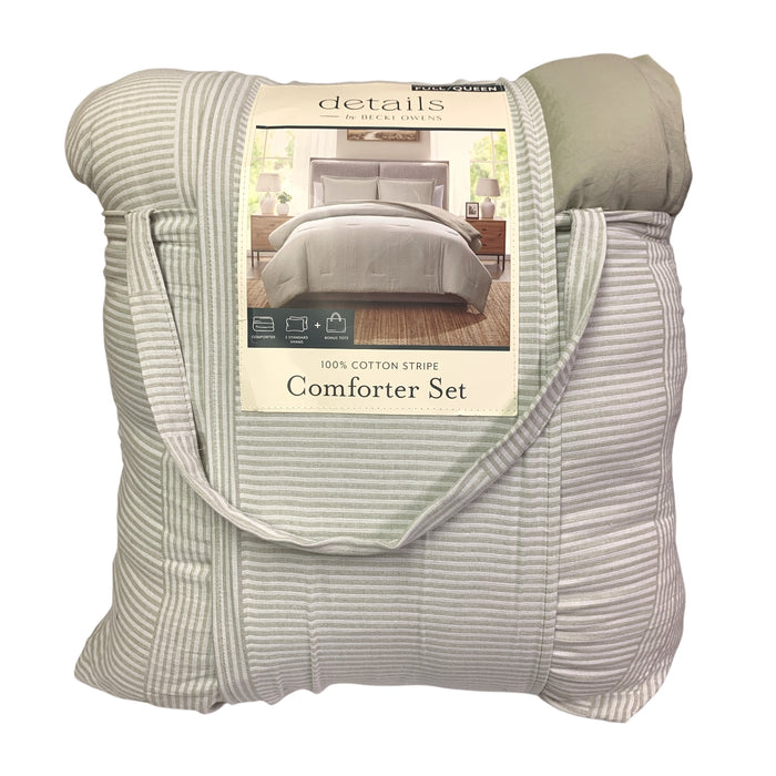 details by Becki Owens 3-Piece Ryan Cotton Comforter Set, Full/Queen
