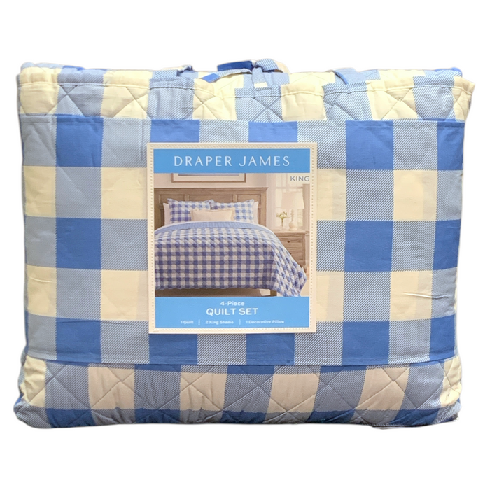 Draper James 4pc Reversible Cotton/Polyester Quilt Set, King