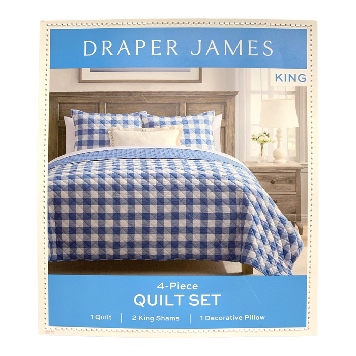 Draper James 4pc Reversible Cotton/Polyester Quilt Set, King