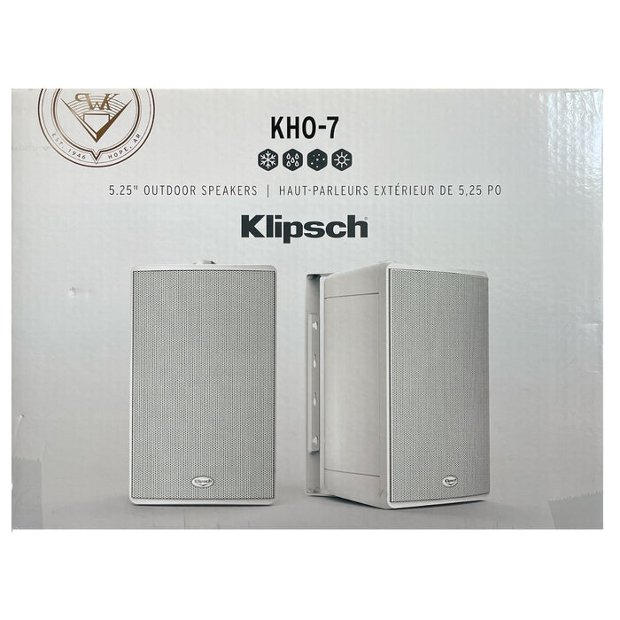 Klipsch 5.25" Outdoor Loudspeaker, Set of 2, White (KHO-7)