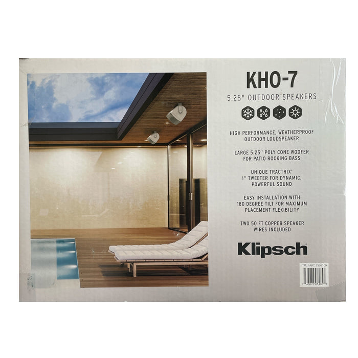 Klipsch 5.25" Outdoor Loudspeaker, Set of 2, White (KHO-7)