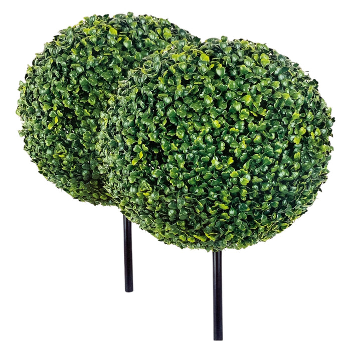 LCG Florals Premium Decorative 15 Inch Artificial Boxwood Balls, 2 Pack