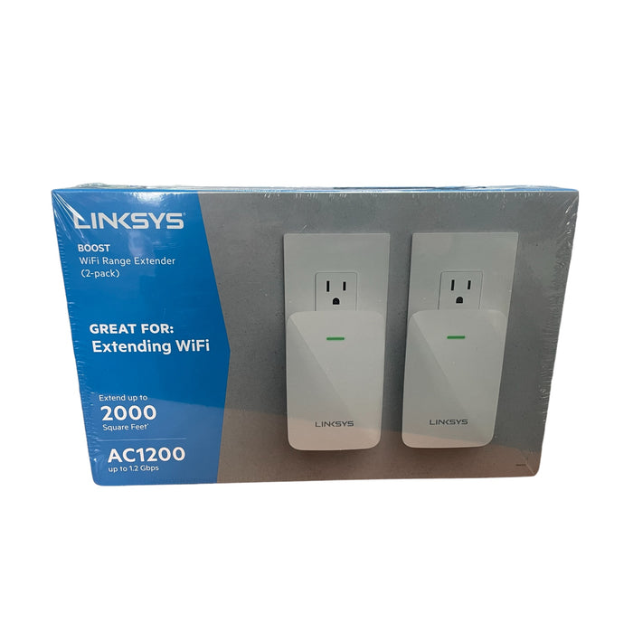 Linksys Boost WiFi Ranger Extender AC1200 1.2 Gbps, 2 Pack Bundle, White