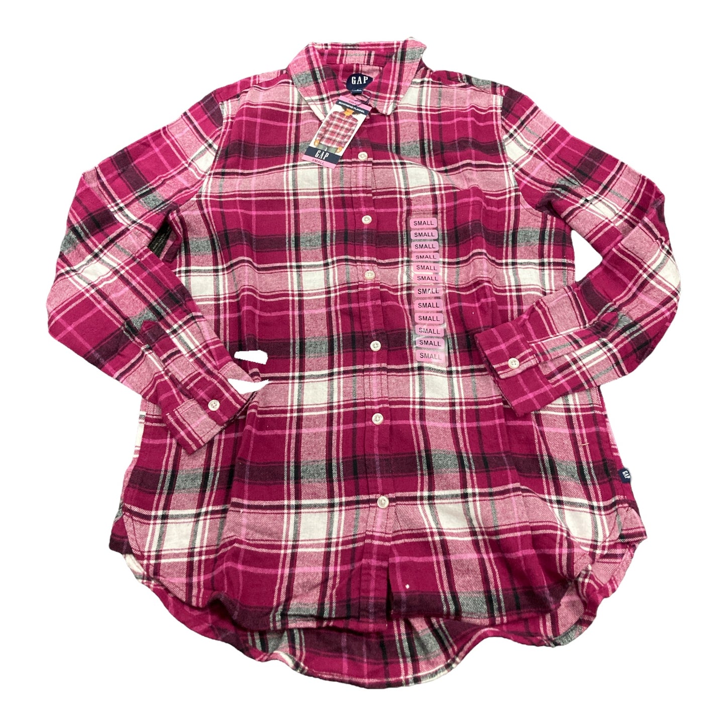 GAP Ladies Button Down Long Sleeve Relaxed Fit Boyfriend Flannel Top