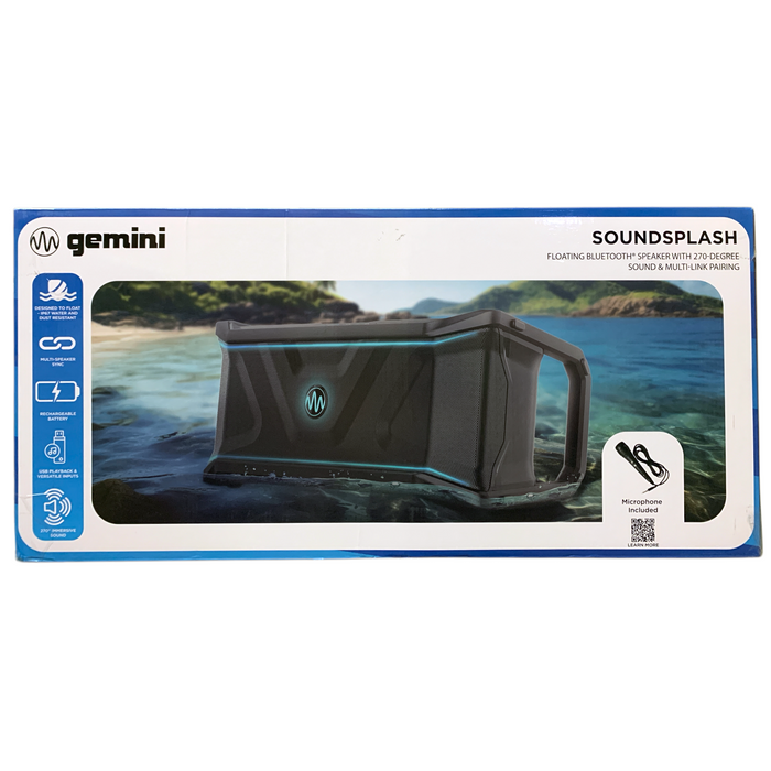 Gemini SoundSplash SOSP-600 Floating Bluetooth Party Speaker with LED Lights