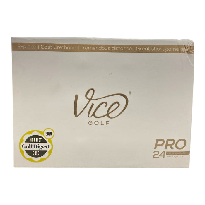 Vice Golf 3-Piece Cast Urethane Cover Golf Balls 24 Count