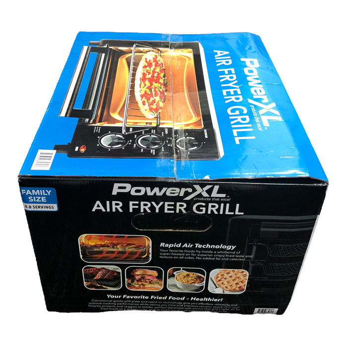 PowerXL Air Fryer Grill 8 in 1, Electric Indoor Grill, Black