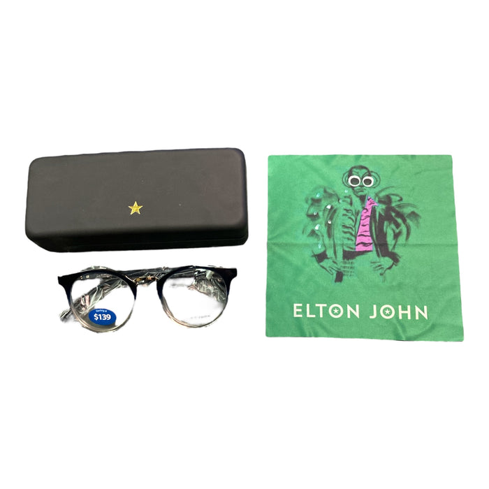 Elton John Prodigy Eyewear No Prescription with Black Hard Case & Cleaning Cloth