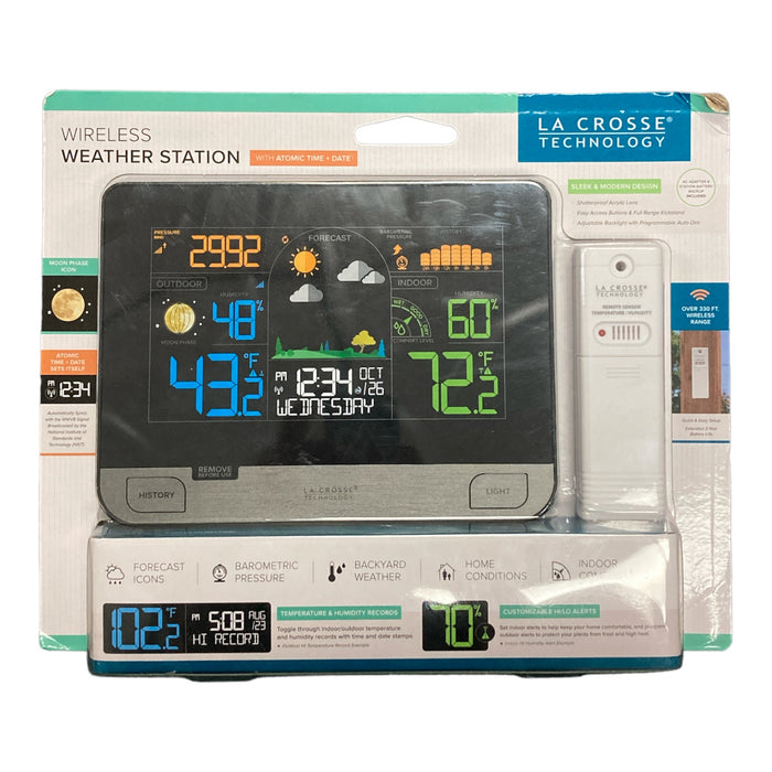 La Crosse Technology Wireless Weather Station with Atomic Time and Date