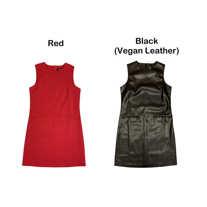 Express Women's Shift Dress, Retro-Inspired Straight and Easy Fit Mini, Crewneck