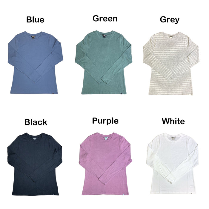 Eddie Bauer Women's Classic Fitted Crewneck Long Sleeve Tee, Cotton/Modal Blend