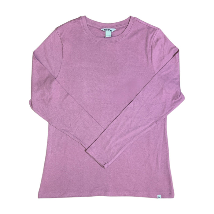 Eddie Bauer Women's Classic Fitted Crewneck Long Sleeve Tee, Cotton/Modal Blend