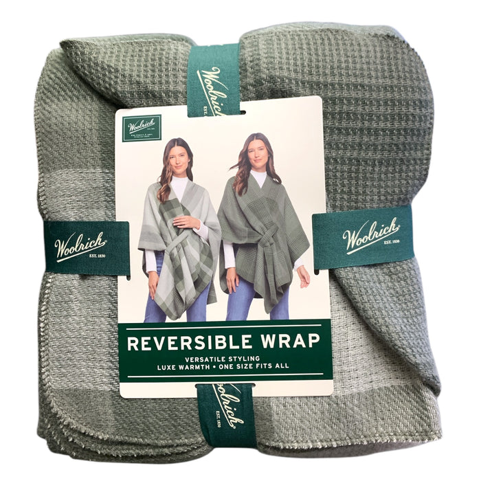 Woolrich Women's Reversible Wrap, Polyester, Luxe Styling, One Size Fits All
