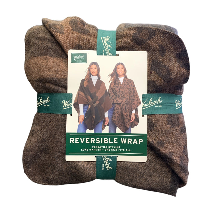 Woolrich Women's Reversible Wrap, Polyester, Luxe Styling, One Size Fits All