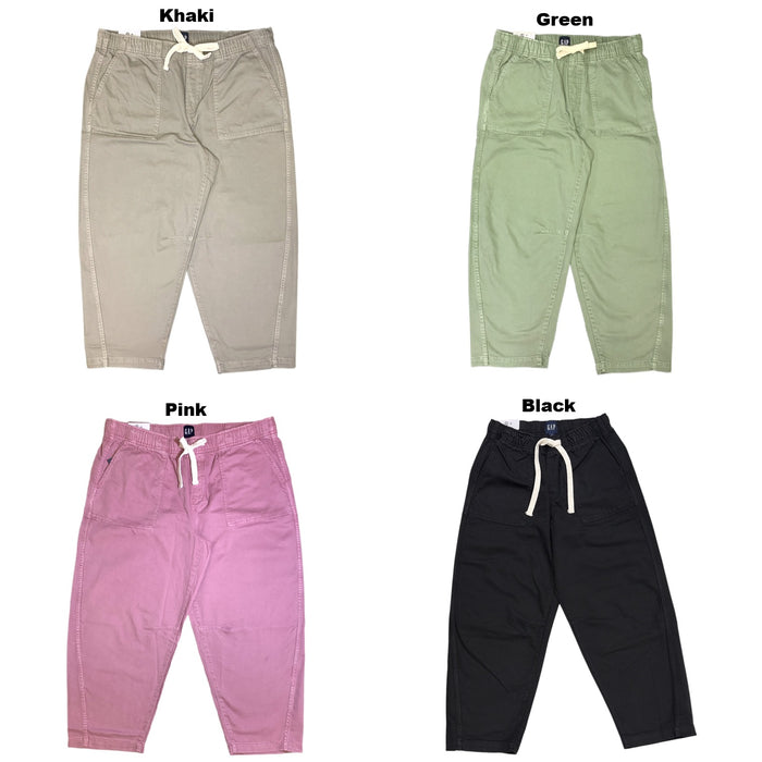 Gap Women's Pull On Barrel Pant, Mid Rise, Relaxed Fit with Tapered Leg
