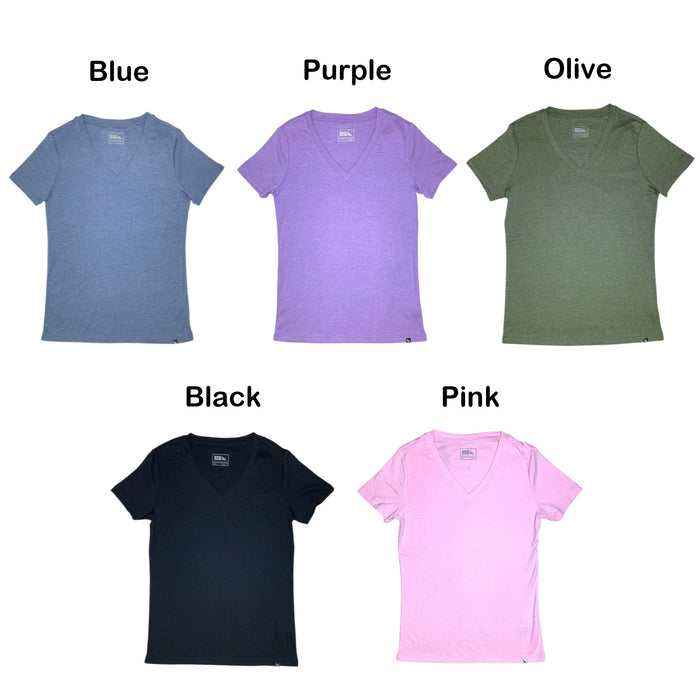 Eddie Bauer Women's V-Neck Tee, Short Sleeve, Cotton/Poly Blend