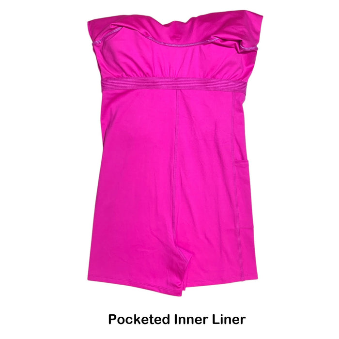 GapFit Women's Active Tank Dress, Square Neckline with Pocketed Inner Liner
