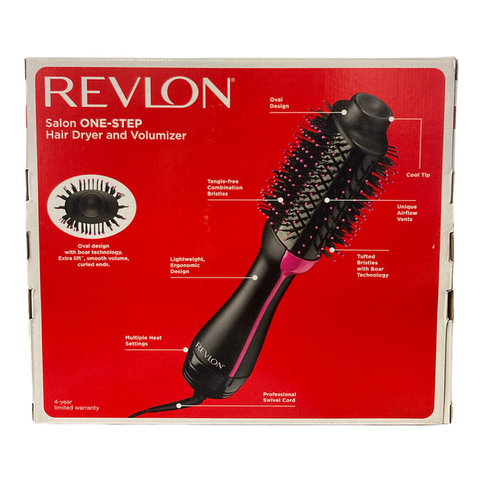 REVLON One-Step Volumizer Original 1.0 Hair Dryer and Hot Air Brush, Black