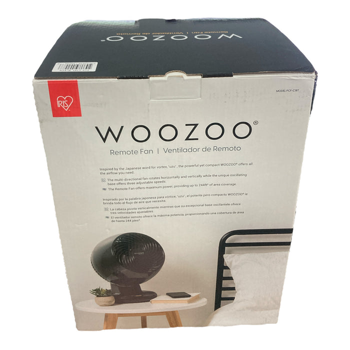 Woozoo Remote Controlled Personal Oscillating Fan, Black