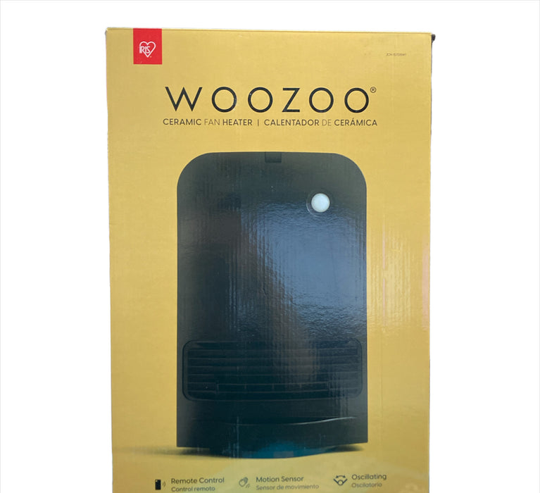 Woozoo 1500-Watt Oscillating Ceramic Space Heater Tower with Remote, Black