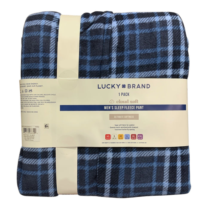 Lucky Brand Cloud Soft Men's Sleep Fleece Pant, Button Fly Opening, Side Pockets