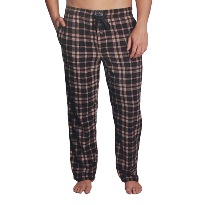 Lucky Brand Cloud Soft Men's Sleep Fleece Pant, Button Fly Opening, Side Pockets