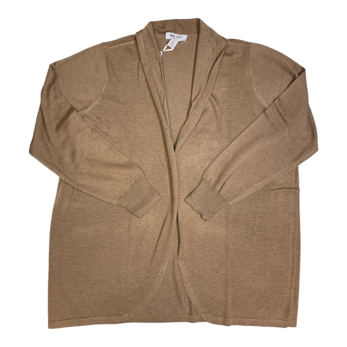 Nine West Women's Plus Lightweight Draped Collar Cardigan