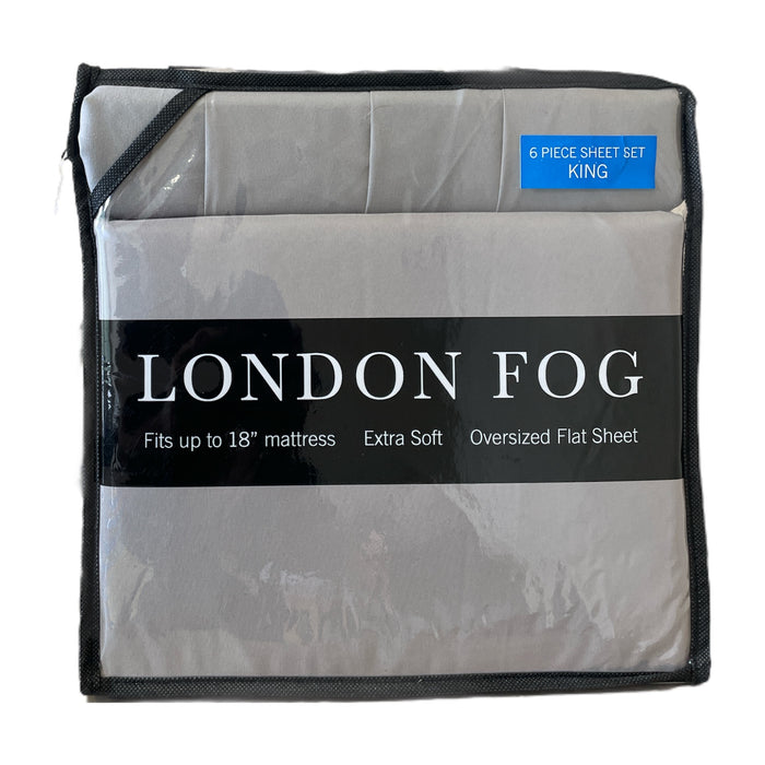 London Fog Luxurious Soft Wrinkle Resistant Sheet 6 Piece Set, Select Size/Color