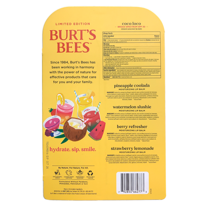 Burt's Bees Limited Edition Drink-Inspired Lip Balm 10-Pack