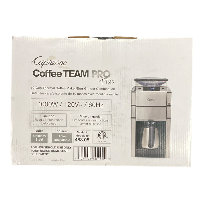 Capresso Silver 10 Cup Drip Coffee Maker with Programmable Timer