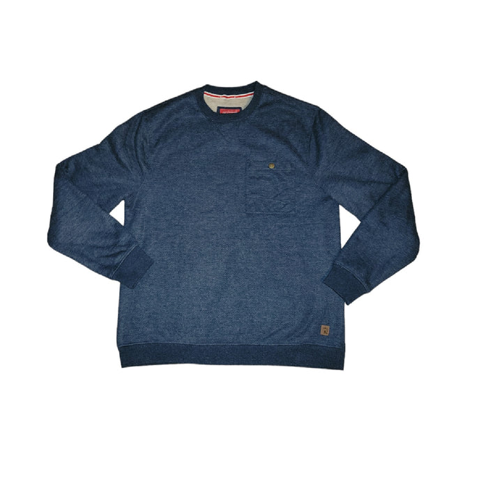 Coleman Men's Long Sleeve Sherpa Lined Secure Chest Pocket Crew Sweatshirt