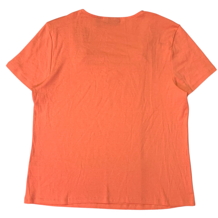 Rafaella Women's Crochet Lace Trims Squareneck Top