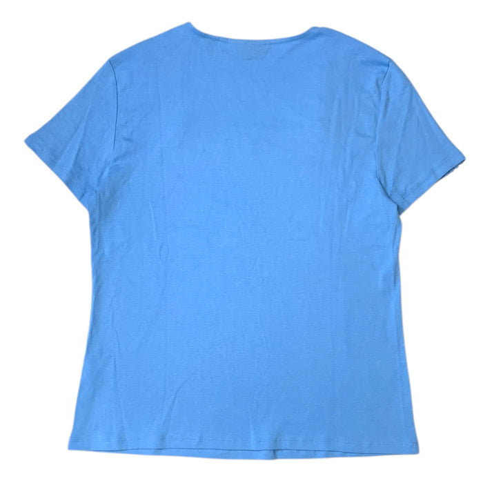 Rafaella Women's Crochet Lace Trims Squareneck Top