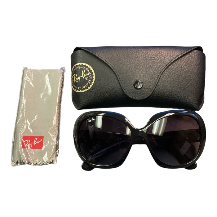 Ray-Ban Women's Jackie Ohh II RB4098-601/8G-60 Black Butterfly Sunglasses