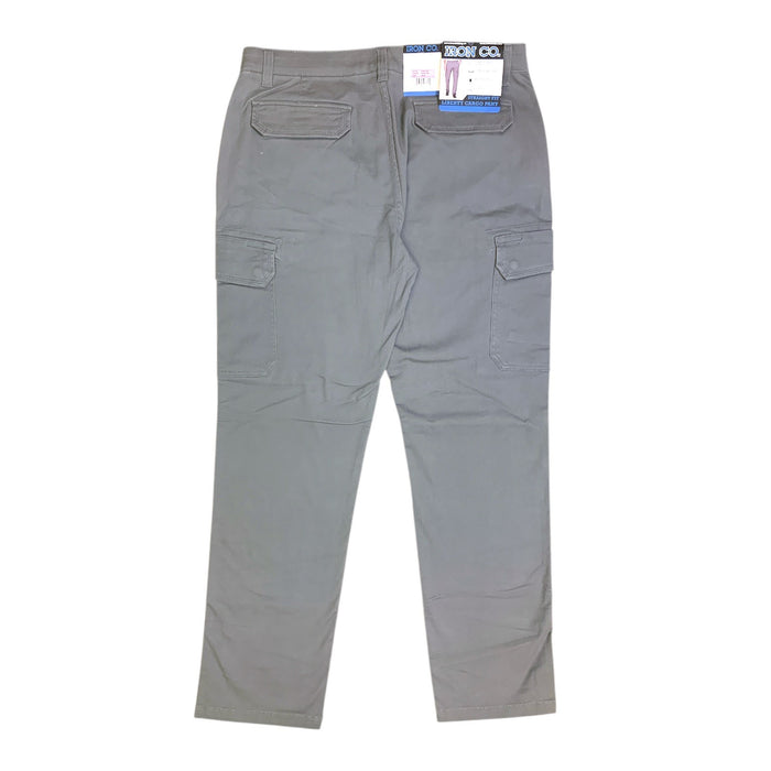 Iron Co. Mens Straight Fit Liberty Cargo Pant, Stretch Fabric with Media Pocket