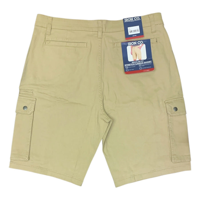 Iron Clothing Co. Men's Regular Fit Stretch Cargo Short with Side Zipper Cargo