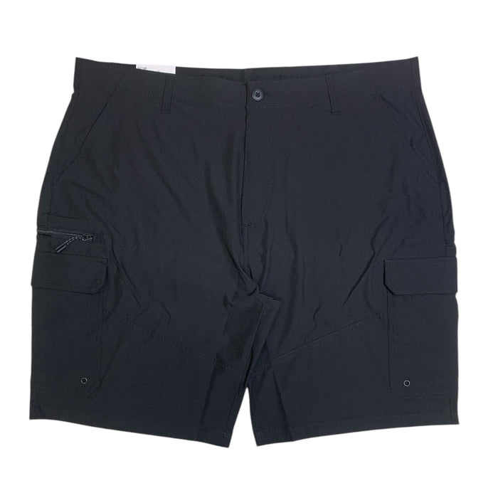 Iron Co. Mens Stretch Hybrid Cargo Short, Side Zipper Cargo Pocket
