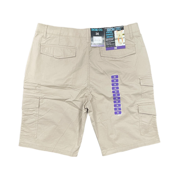 IRON Co. Flex Comfort Waistband Stretch Twill Multi Pocket Cargo Short