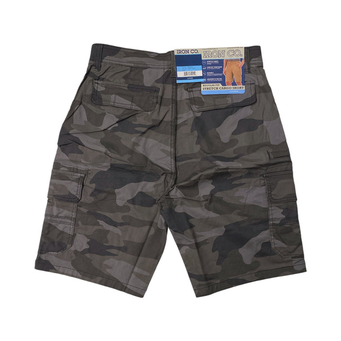 Iron Co. Men's Comfort Waistband Regular Fit Stretch Cargo Short