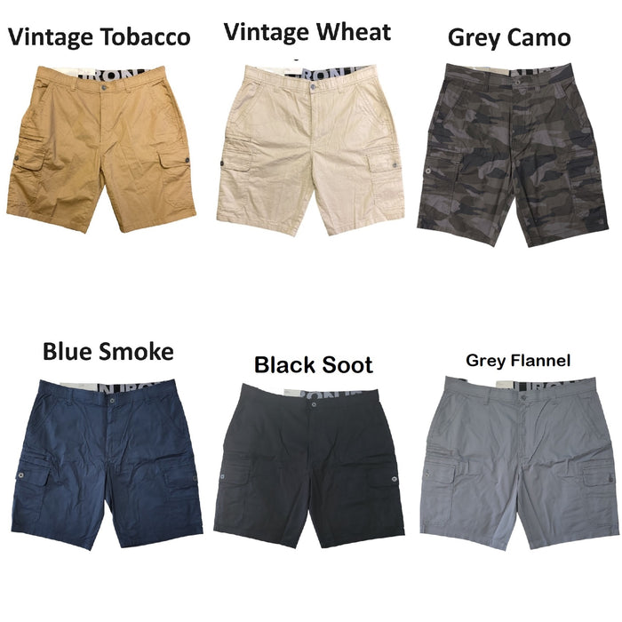 Iron Co. Men's Comfort Waistband Regular Fit Stretch Cargo Short