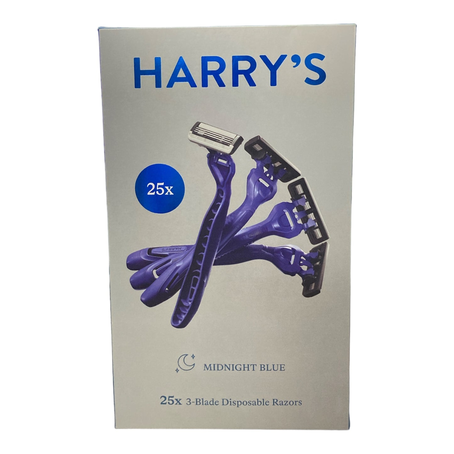 Harry's Men's Disposable Razors, Midnight Blue (25 Count)