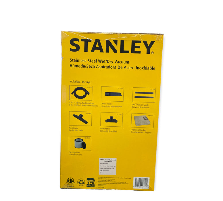 Stanley 10 gal. 6.0-Peak HP Stainless Steel Wet Dry Vacuum