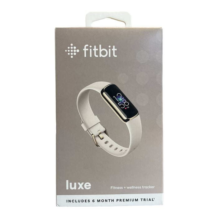 Fitbit Luxe Fitness and Wellness Tracker with Small & Large Bands, Lunar White