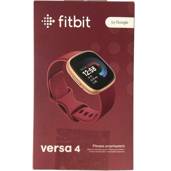 Fitbit Versa 4 Fitness Smartwatch, GPS,24/7 Heart Rate, Beet Juice/ Copper Rose