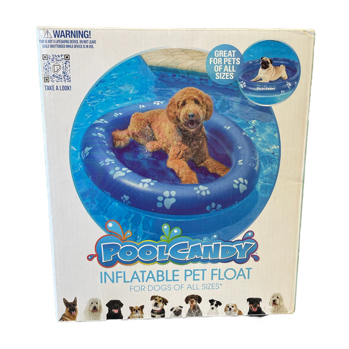 PoolCandy Inflatable Pet Float for All Size Dogs, Blue