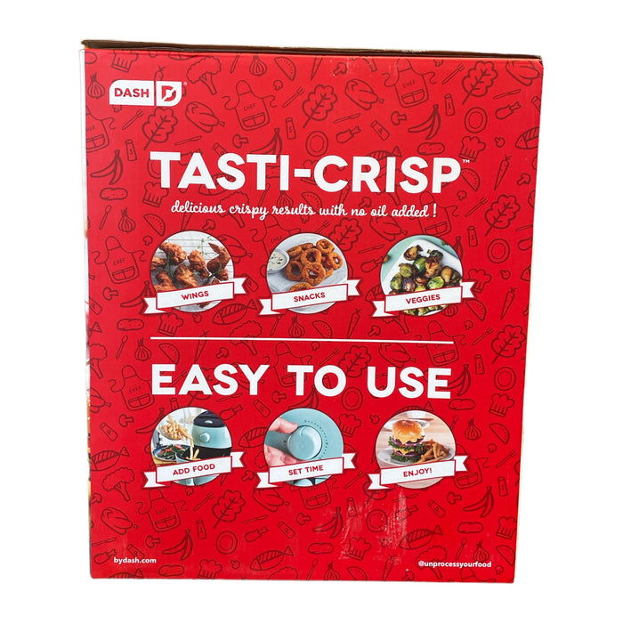 Dash Tasti-Crisp Express Air Fryer, 2.6 Quart with Recipe Guide, Red