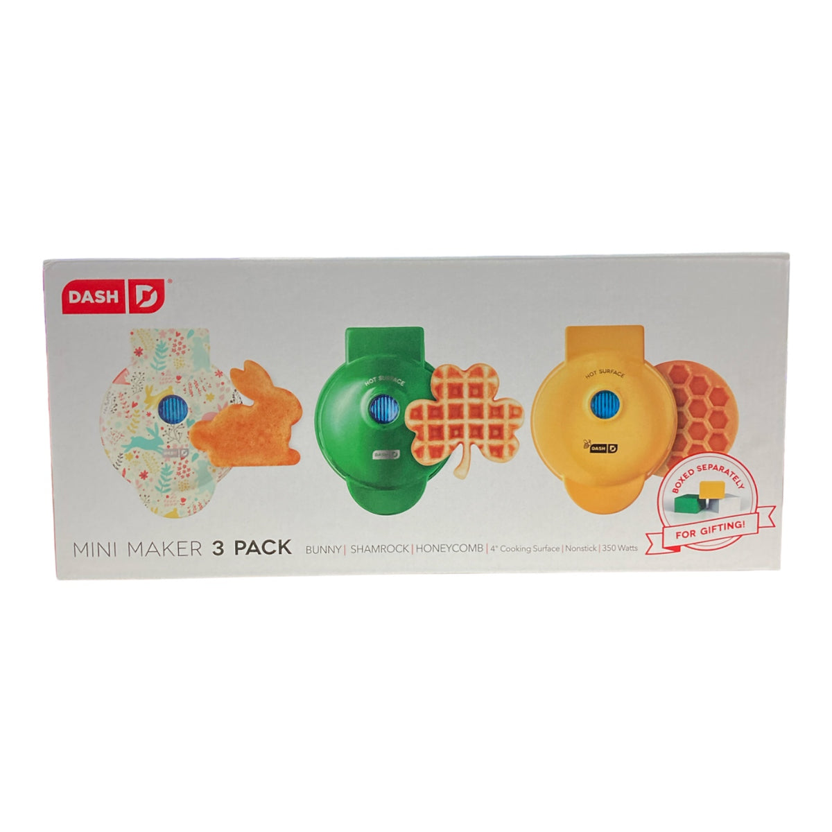 Dash Nonstick Mini 4" Waffle Maker Set (Bunny, Shamrock, — Ewirelessgear