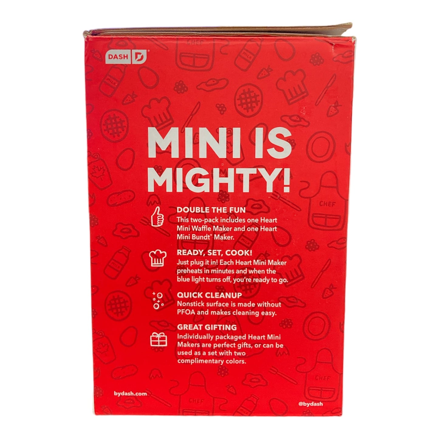 Dash Heart Treat Maker Set of 2, Mini Heart Bundt Cake Maker & Mini Heart Waffle