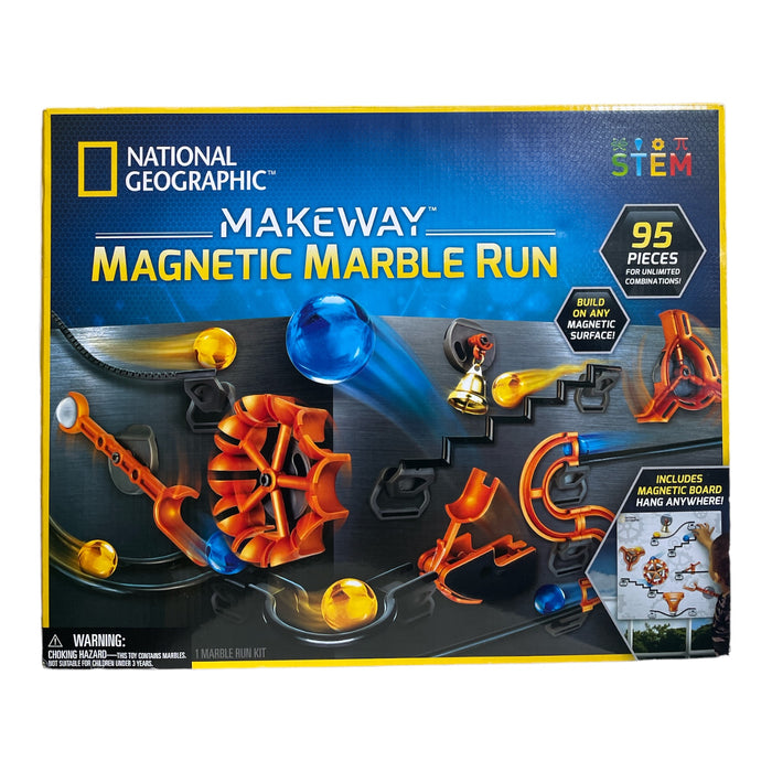 National Geographic STEM Makeway Magnetic Marble Run, 95 Pieces