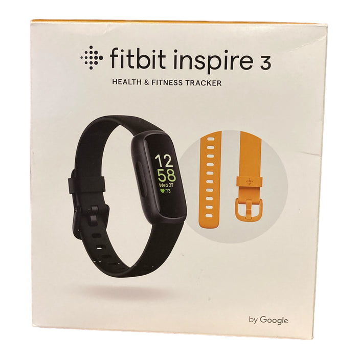 Fitbit FB424BKBKBNDLB Inspire 3 Health and Fitness Tracker Bundle - Midnight Zen